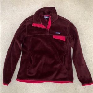 Patagonia Maroon Snap-T Pullover
